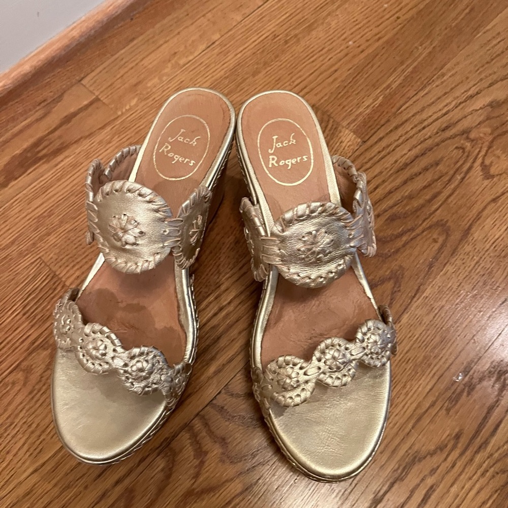 Jack Rogers Metallic Gold Sandals